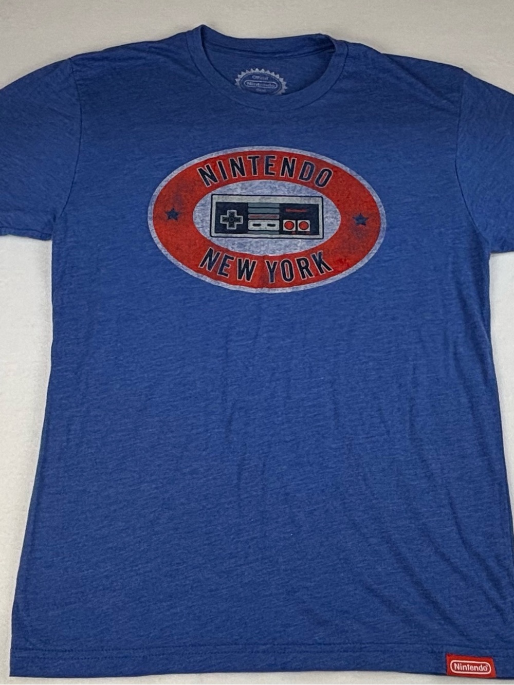Nintendo Royal Blue Tee with Retro Controller Emblem